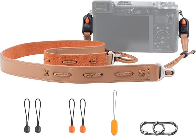 PGYTECH Camera Shoulder Strap Slim Vintage Style, Adjustable 32.2-53.5in Quick by PGYTECH-US