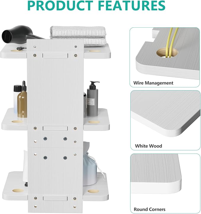WALI Floating TV Shelf, 3 Tier Projector Shelf - Image 4