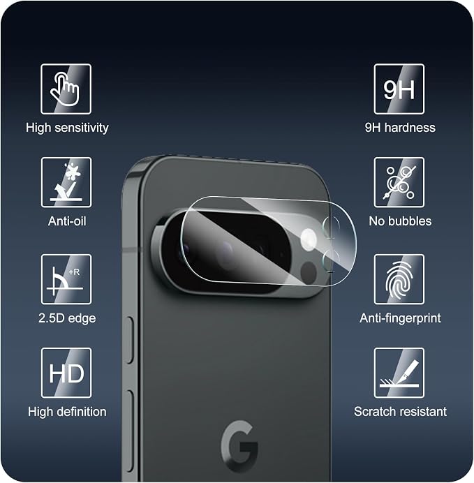 4-Pack Camera Lens Protector for Google Pixel 10 Pro, Tempered Glass Camera - Image 3