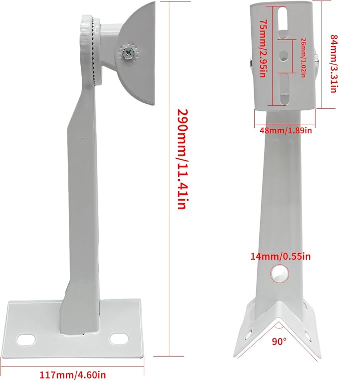 L-Shape Dome Camera Bracket, Wall Ceiling Mount - Image 5