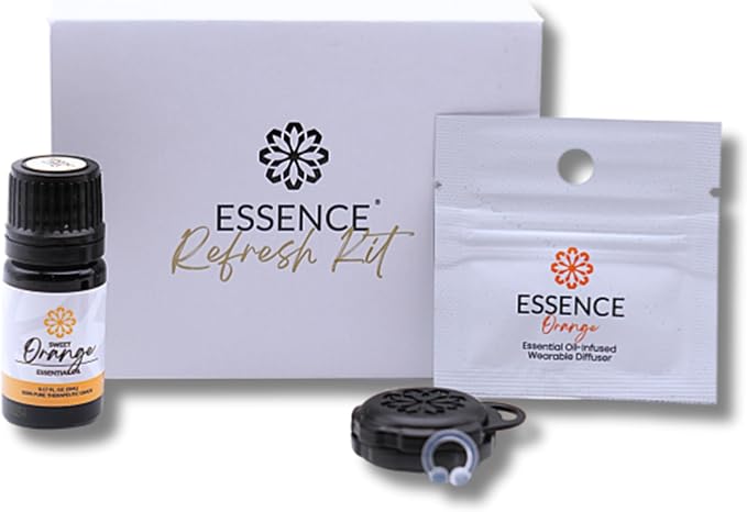Essence Wearable Aromatherapy Nasal Diffuser – Orange Essential Oil Nose Ring by Essence