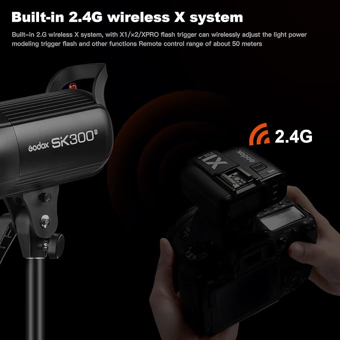 Godox 2X SK300II Studio Flash Strobe Kit:2.4G 600Ws Speedlite Flash Monolight - Image 3