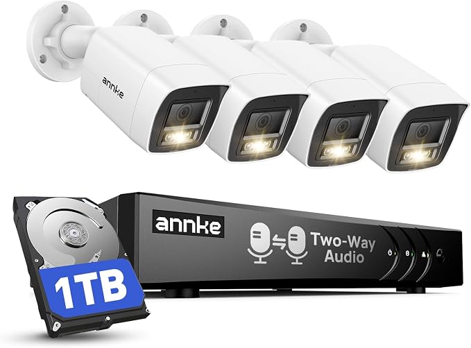 ANNKE 3K Two-Way Audio Security Camera System, 8CH H.265+ DVR by ANNKE