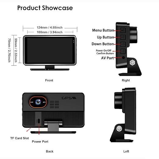 Universal GPS Speedometer Car HUD Digital Speed Display + Dash Camera DVR Video - Image 7