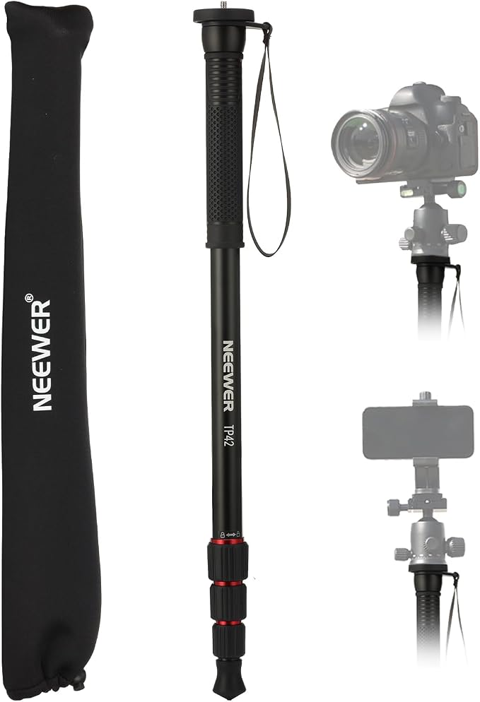 NEEWER 66.5" Camera Monopod Stand, Lightweight Aluminum Travel Selfie Stick by Neewer
