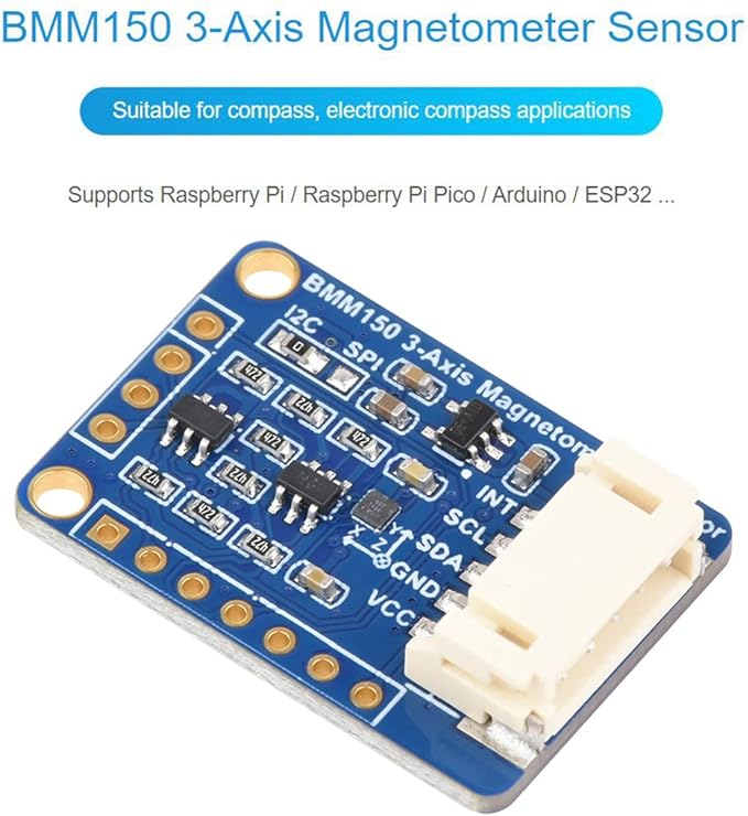 BMM150 3-axis Magnetometer Sensor, Digital Compass Sensor, Magnetic Field - Image 2