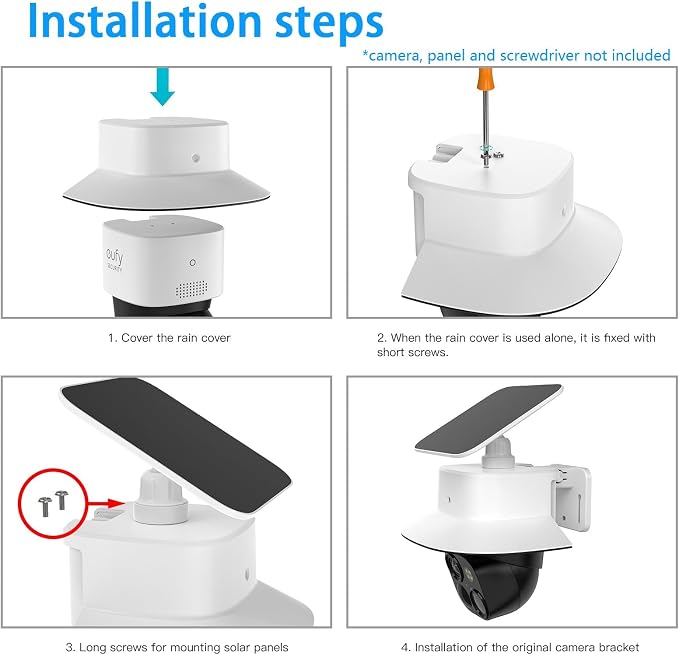 Sun Shade Rain Cover for eufy SoloCam S340 - Image 7