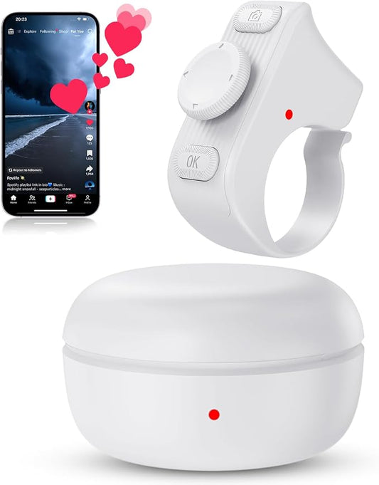 TikTok Scrolling Ring Remote Control, Camera Shutter Remote, Wireless Bluetooth by duskeep