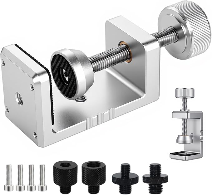 Heavy Duty C Clamp & Desk Clamp, Aluminum Alloy Table Mount by Sufubyte