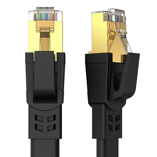 CAT8 Ethernet Cable 20ft, High Speed Heavy Duty Cat8 LAN Network Cable 40Gbps by Qiuean