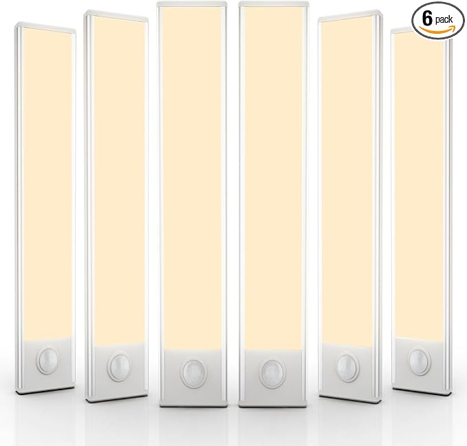 6 Pack Under Cabinet Lights Wireless, 58 LED Motion Sensor Light Indoor by AVEVA