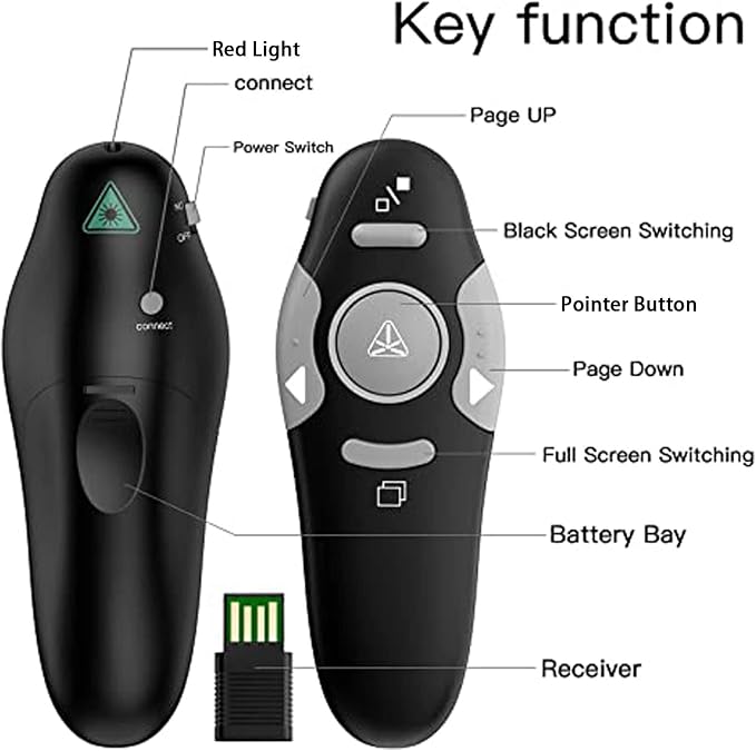 QUI Presentation Clicker Wireless Presenter Remote Clicker - Image 6