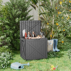 PatioZen 32 Gallon Resin Deck Box, Lockable Outdoor Storage Box - Image 4