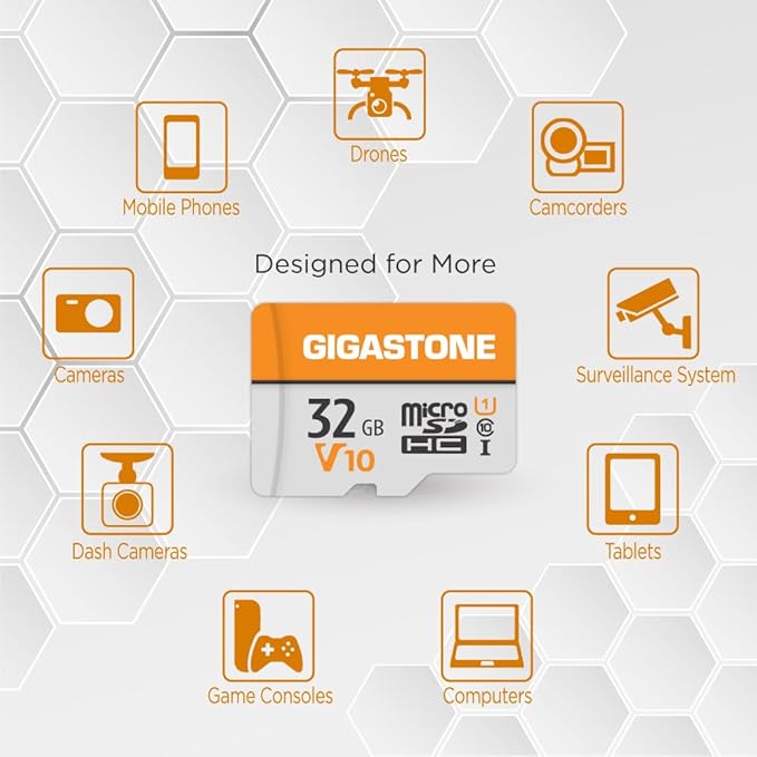 GIGASTONE 32GB Micro SD Card 2-Pack, V10 Video Recording, Surveillance - Image 3