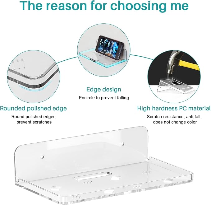 Wall Mount Floating Shelves for 2 Pcs Security Camera Shelf Mini Speaker Other - Image 5