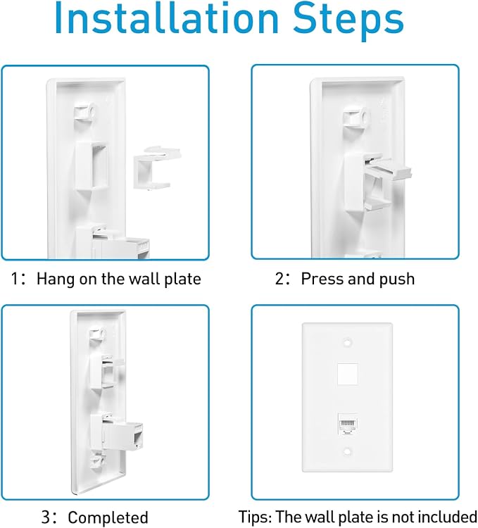 50-Pack Blank Keystone Jack Inserts - Image 7