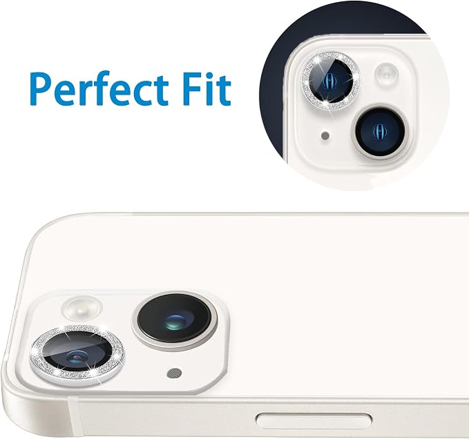 for iPhone 15 & iPhone 15 Plus Camera Lens Protector, Bling Glitter Diamond - Image 6