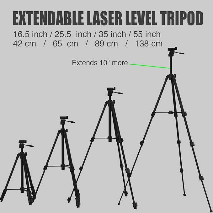 55-inch Lightweight Aluminum Laser Level Tripod Stand - Image 5