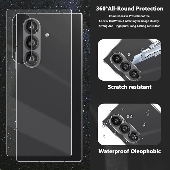 Compatible with Samsung Galaxy Z Fold 7 Back screen protector Tempered Glass 2 - Image 5