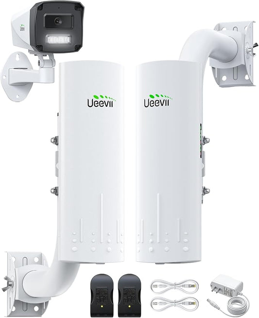 UeeVii Wireless Bridge with Camera: Long Range Point to Point Security System by UeeVii