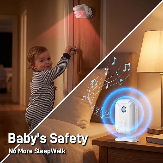 HENDUN Motion Sensor Doorbell, Bed Alarms - Image 3