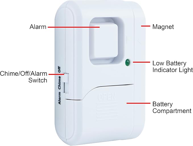 UltraPro Personal Security Window and Door Alarm, 5 Pack, DIY Protection - Image 3