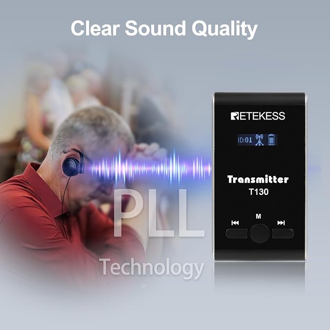 Retekess T130 Tour Guide System, Tour Guide Headsets - Image 9