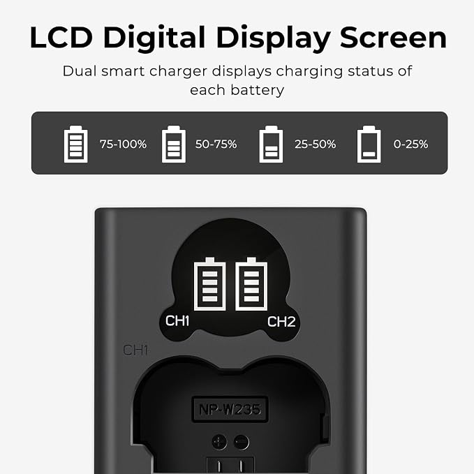 K&F Concept NP-W235 Battery Charger Set - Image 5