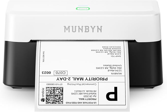 MUNBYN Bluetooth Thermal Label Printer RW403B, Wireless 4x6 Shipping Label by MUNBYN