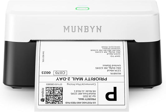 MUNBYN Bluetooth Thermal Label Printer RW403B, Wireless 4x6 Shipping Label by MUNBYN