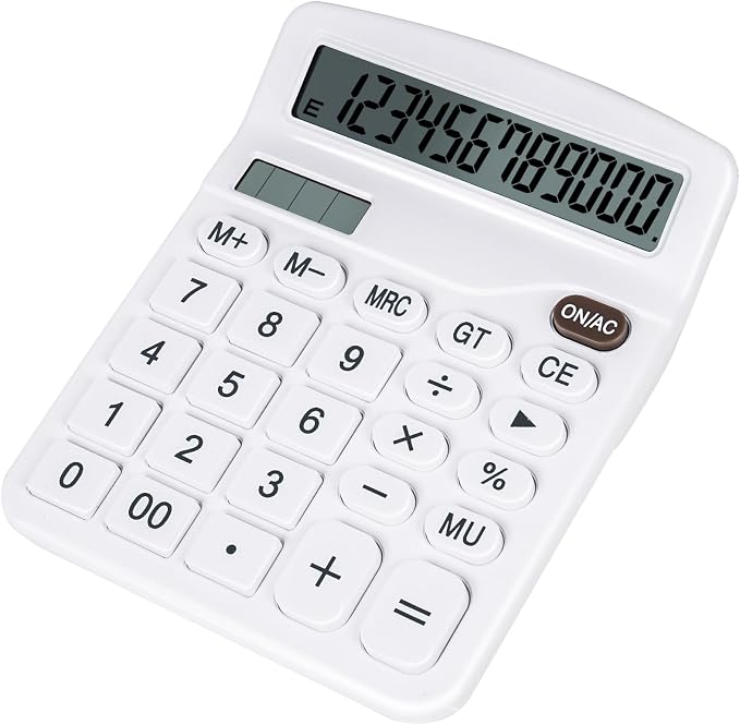 Cute White Desktop Calculator by DANRONG