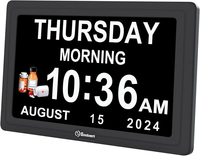 Soobest Dementia Digital Clock for Seniors Elderly, 20 Alarm Reminders 3 by Soobest