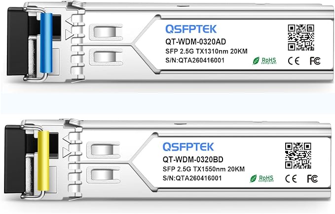 1 Pair 2.5Gbase-BIDI 20KM SFP Module, Gigabit Fiber Ethernet Transceiver - Image 2