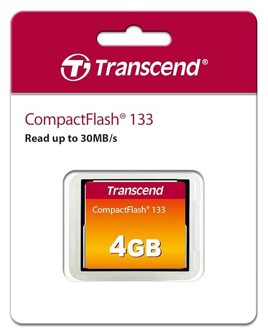 Transcend CF133 CompactFlash Memory Card 4GB, DSLRs Camera Card, MLC NAND Flash - Image 2