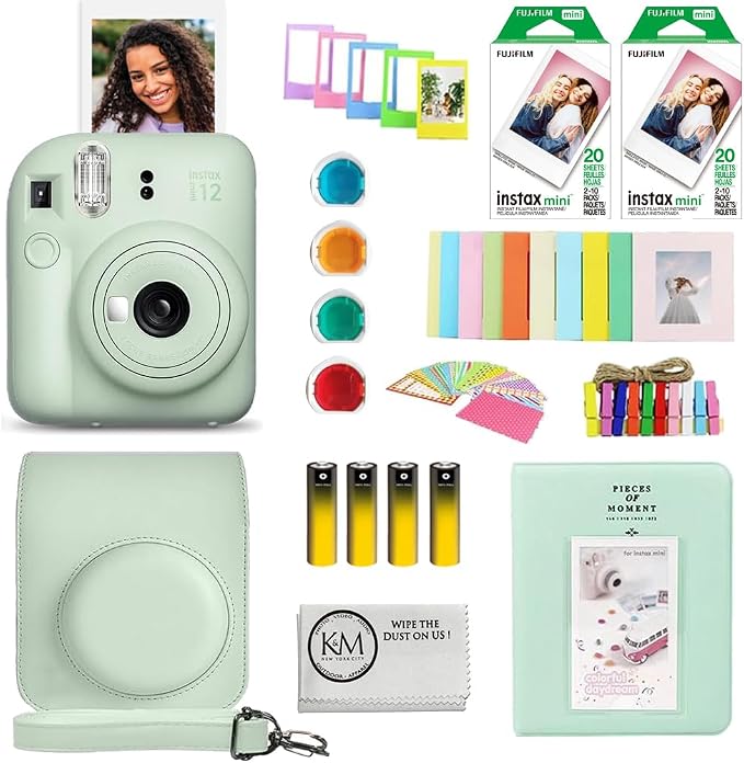 FUJIFILM INSTAX Mini 12 Instant Film Camera | Mint Green Bundled by FUJIFILM