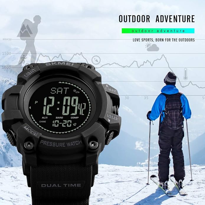 SKMEI Compass Watch Army, Digital Outdoor Sports Watch - Image 3