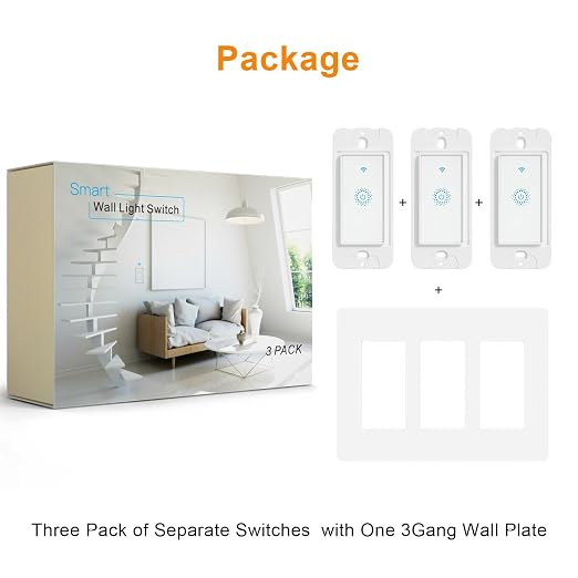 Milfra Smart Switch 3 Gang Alexa Light Switch Smart WiFi Light Switch Compatible - Image 7