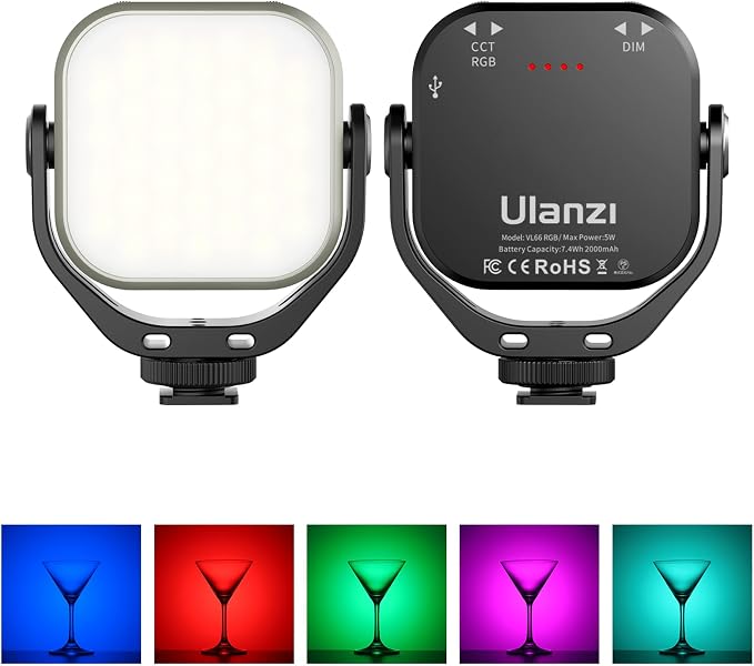 ULANZI VL66 RGB Adjustable Rechargeable 2500-6500K - Image 8