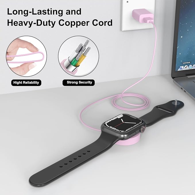 Fast Charger for Apple Watch Charger, Magnetic iWatch Charger to USB A Cable - Image 9