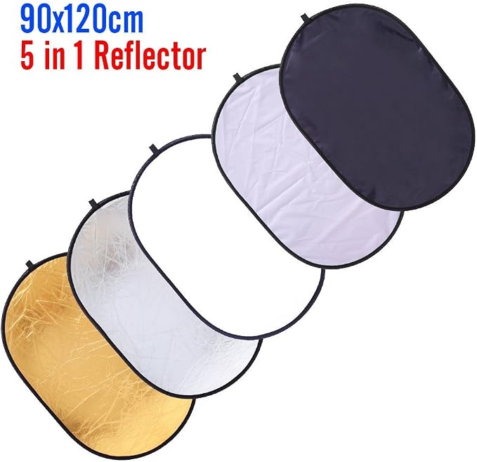 5 in 1 Portable 35"x47"/ 90x120cm Oval Collapsible Multi Disc Photography - Image 2