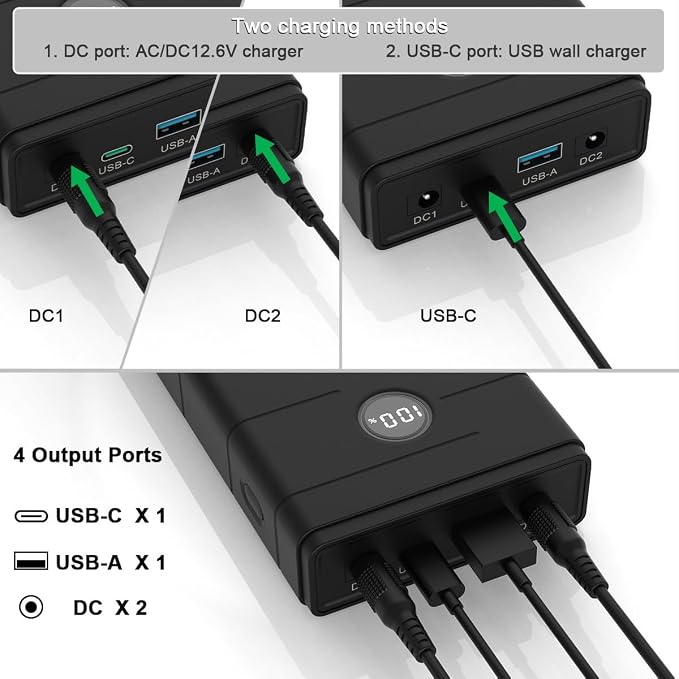 Talentcell 12V 7000mAh Lithium ion Battery Pack, PD 45W USB-C Portable Power - Image 3