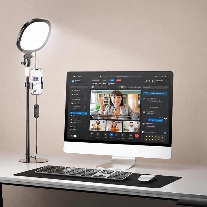 PQRQP Ring Light for Desk, Soft Lighting for Zoom & Video Calls, Selfie Light by PQRQP