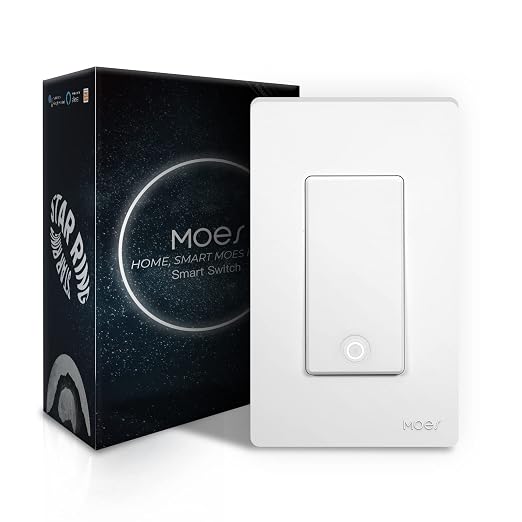 MoesGo 2nd Generation WiFi Smart Light Switch, Smart Wall Switch 2.4GHz WiFi by MoesGo