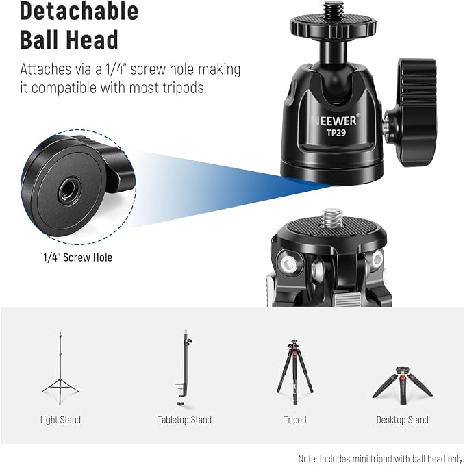 NEEWER Mini Desk Tripod, Metal Table Top Small Portable Travel Selfie Stick - Image 7