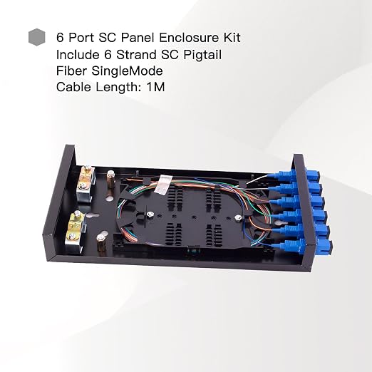 SC SM 6Port Box +Cables Wall Mount Fiber Enclosure - Image 2