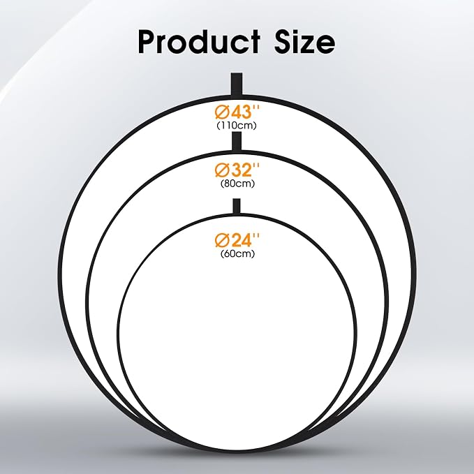 5-in-1 Light Reflector 32 Inch/80 cm Photography Diffuser Collapsible Portable - Image 7