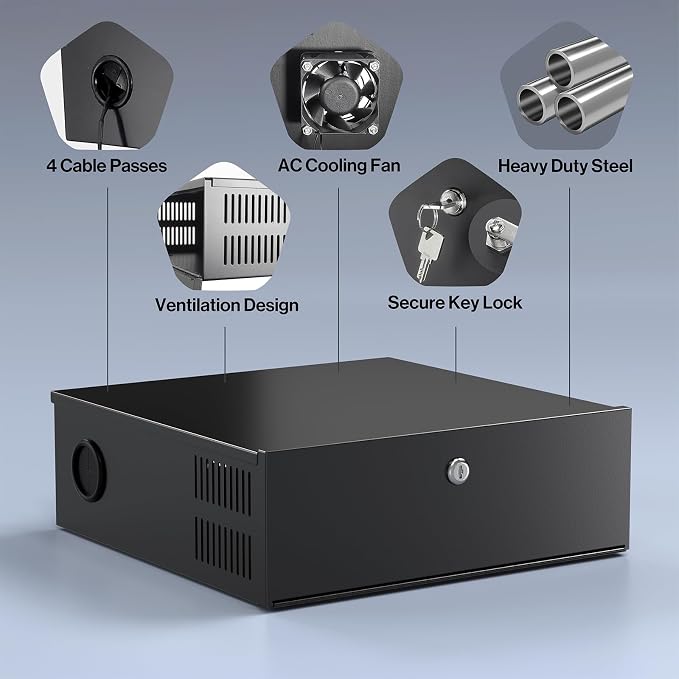 15.5 x 15.5 x 5.5 Inch Heavy Duty DVR Lock Box - Image 4