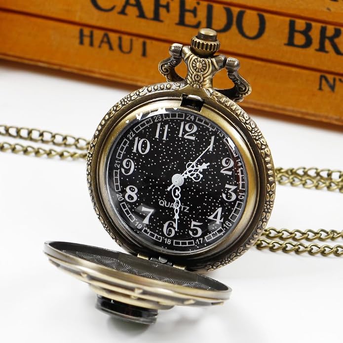 Men's Pocket Watch, Arabic Digital Dial Pocket Watches - Image 4