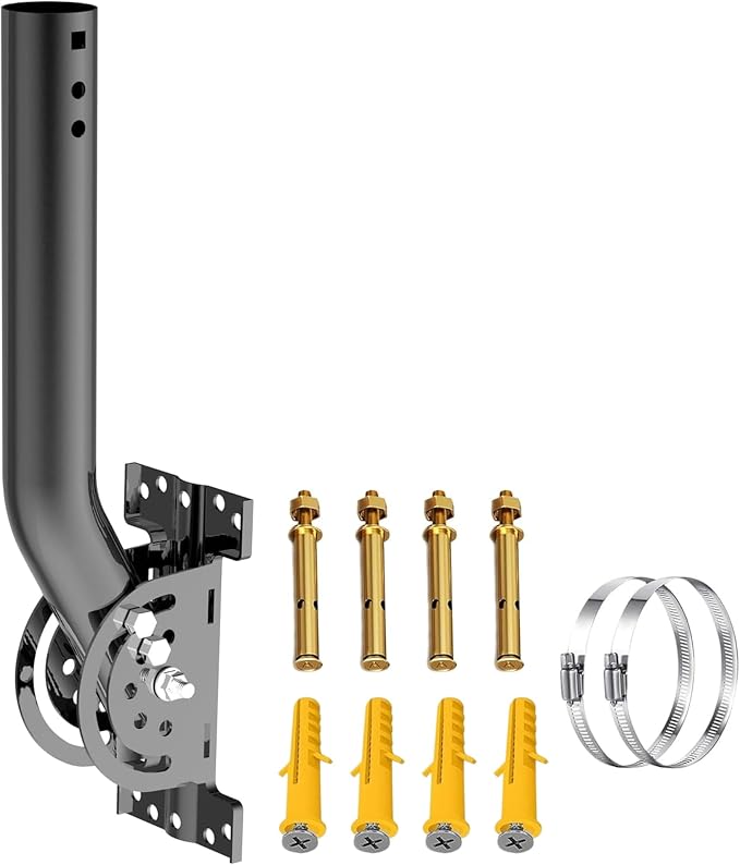 Heavy Duty Antenna Pole Mount, Pole/Wall Mount by Bluedery