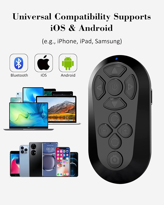 Bluetooth Remote Controller for TikTok Scrolling/Camera/Video Recording/Kindle - Image 4
